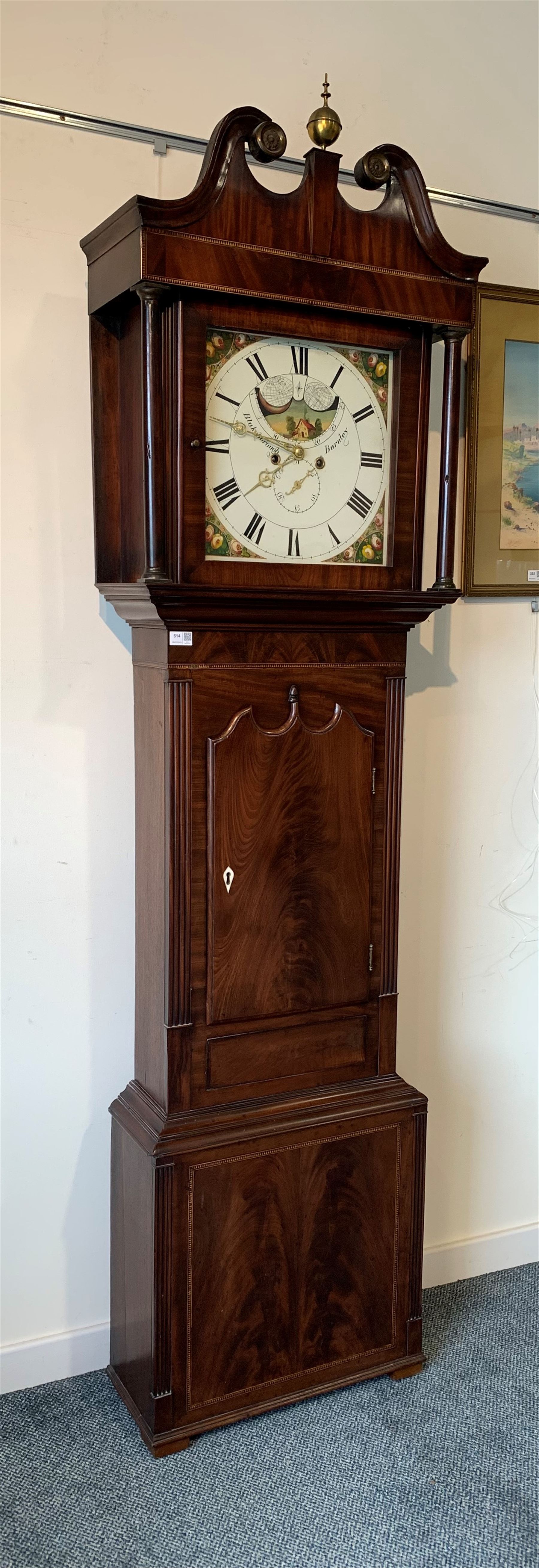 Late Georgian figured mahogany longcase clock - Image 2 of 4