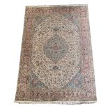 Fine beige ground silk rug