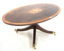 Reproduction Regency design mahogany coffee table