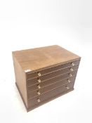 Late 20th century mahogany collectors chest