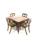 Late Victorian mahogany extending dining table