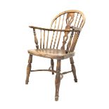 19th century elm and ash Windsor chair