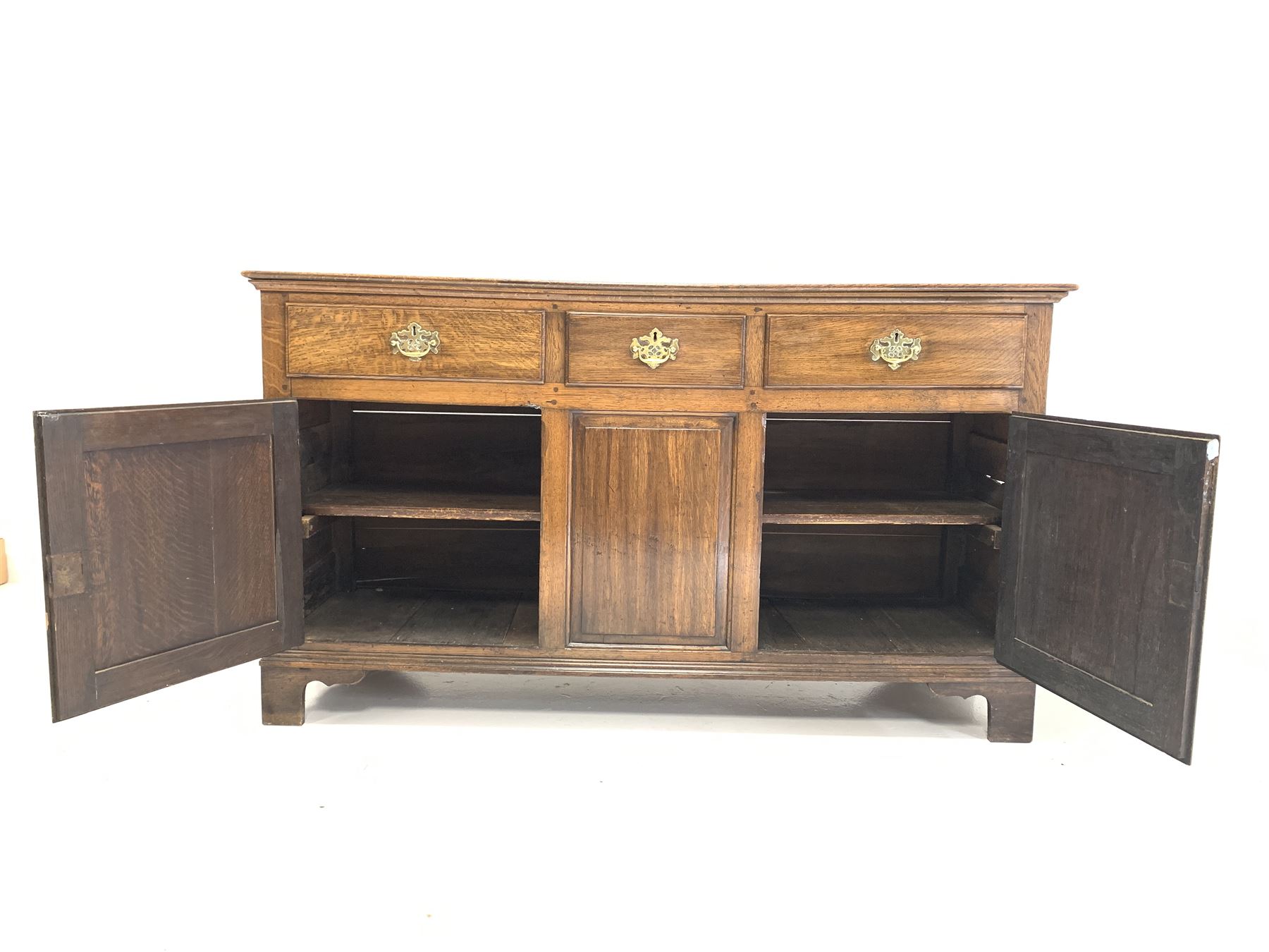 George III oak dresser base - Image 2 of 5