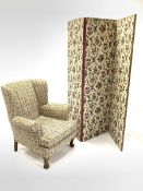 20th century wing back armchair