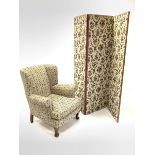 20th century wing back armchair