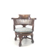 Edwardian mahogany desk chair