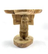 African carved Luba type stool