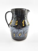 David Leech (1911 - 2005): Studio pottery Tenmoku slip glazed jug