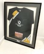 Framed signed Chris Hoy Queen's Baton Relay Commonwealth Games T-Shirt