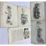H. James (British 19/20th Century): 'Picturesque Yorkshire' set 4 drawings signed and titled togethe