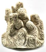 17th century style carved marble group depicting The Descent from the Cross
