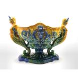 Large Continental Majolica centrepiece