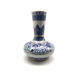 20th century Cloisonne vase of compressed baluster form