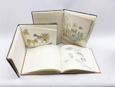 Jill Dickin - Three sketchbooks of her watercolours including animals