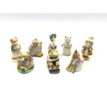 Eight Beswick Beatrix Potter figures comprising Jeremy Fisher