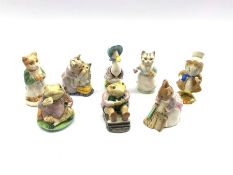 Eight Beswick Beatrix Potter figures comprising Jeremy Fisher