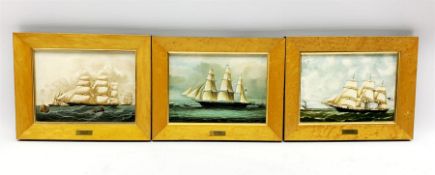 A series of three Wedgwood 'American Clipper Ship Plaques' to include Sea Witch