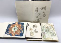 Jill Dickin - Four sketch books of her watercolours in various subjects including Nursery scenes