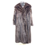 American dark mink full-length coat retailed by Kneeter