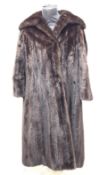American dark mink full-length coat retailed by Kneeter