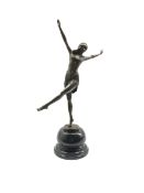 Art Deco style bronze figure of a dancer after 'Chiparus'
