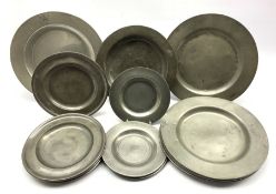 18th/ 19th century pewter plates
