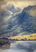 John Cuthbert Salmon (British 1844 - 1917): Mountain Water Scene