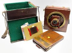 Thornton Pickard plate camera with Mackenzie-Wishart daylight slide in box