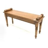 Victorian style oak window seat