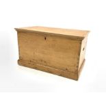 19th century pine blanket box