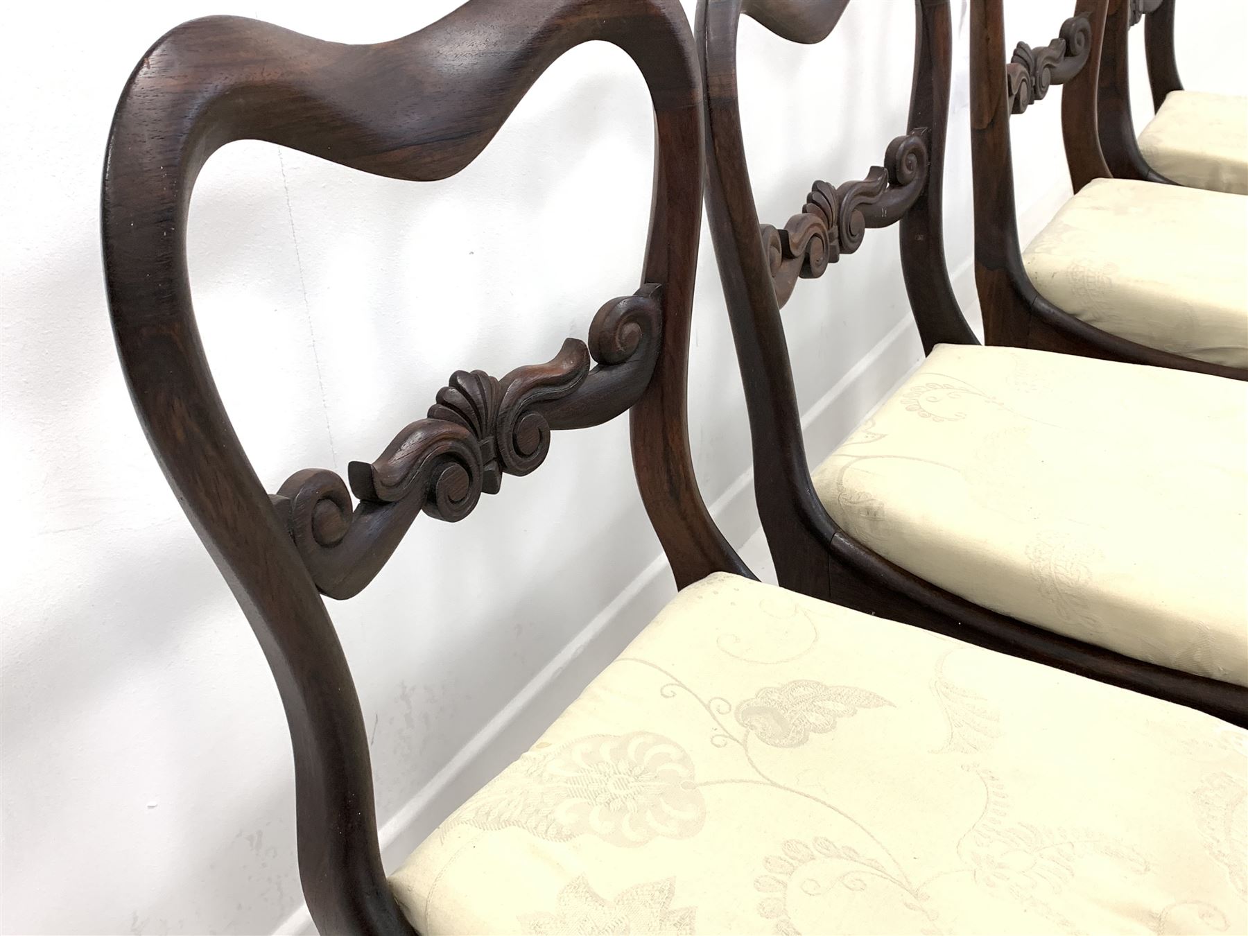 Set eight Regency rosewood dining chairs - Image 3 of 3