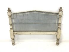 19th century painted pine headboard