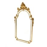 Regency style gold painted wall mirror