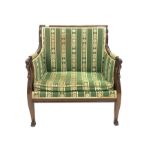 Late 19th century Irish mahogany armchair