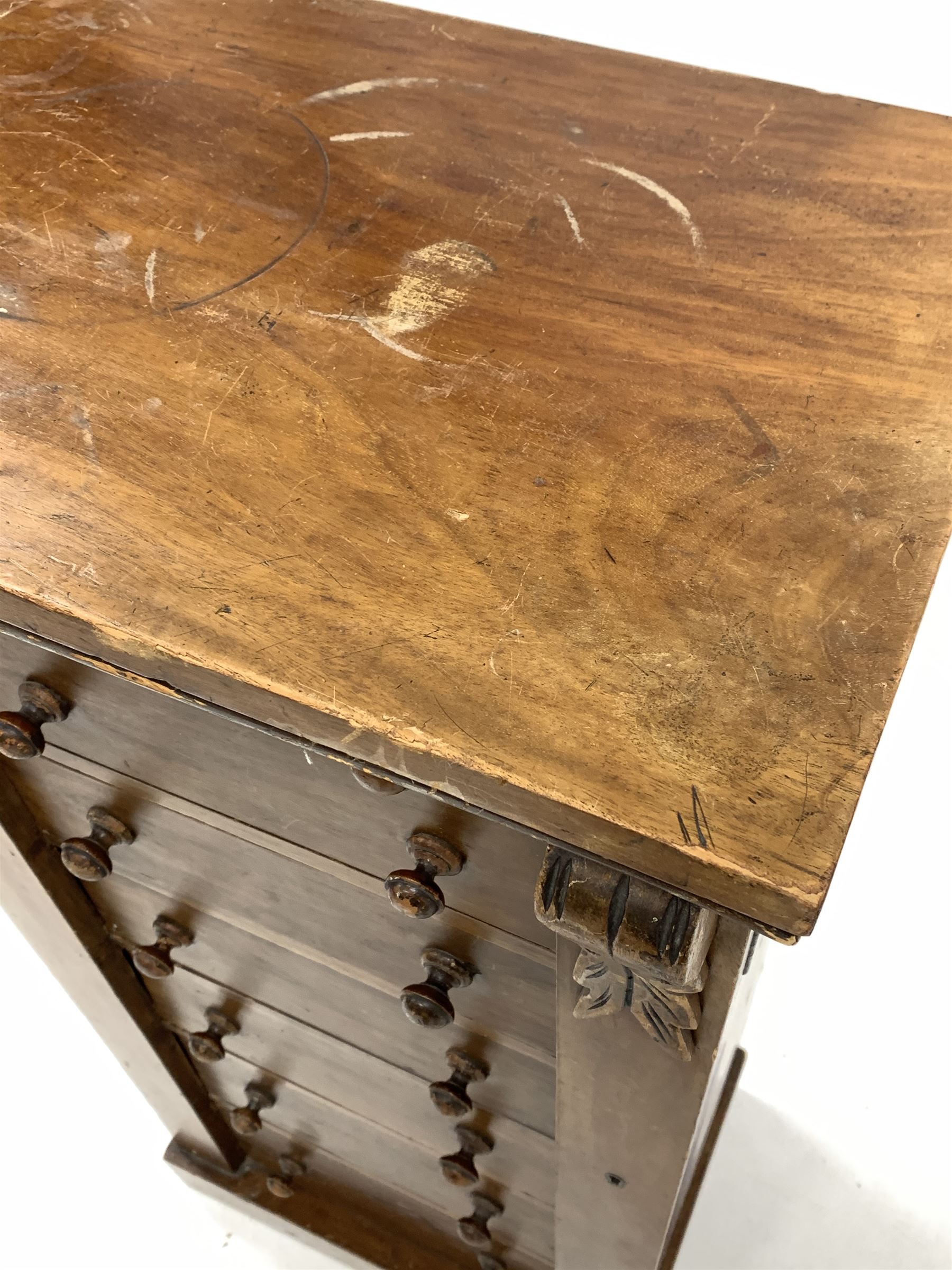 Mahogany pedestal chest - Image 3 of 3