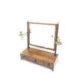 19th century mahogany toilet swing mirror