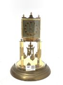 20th century German brass anniversary clock