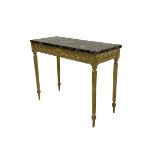 20th century gilt painted console table of classical design
