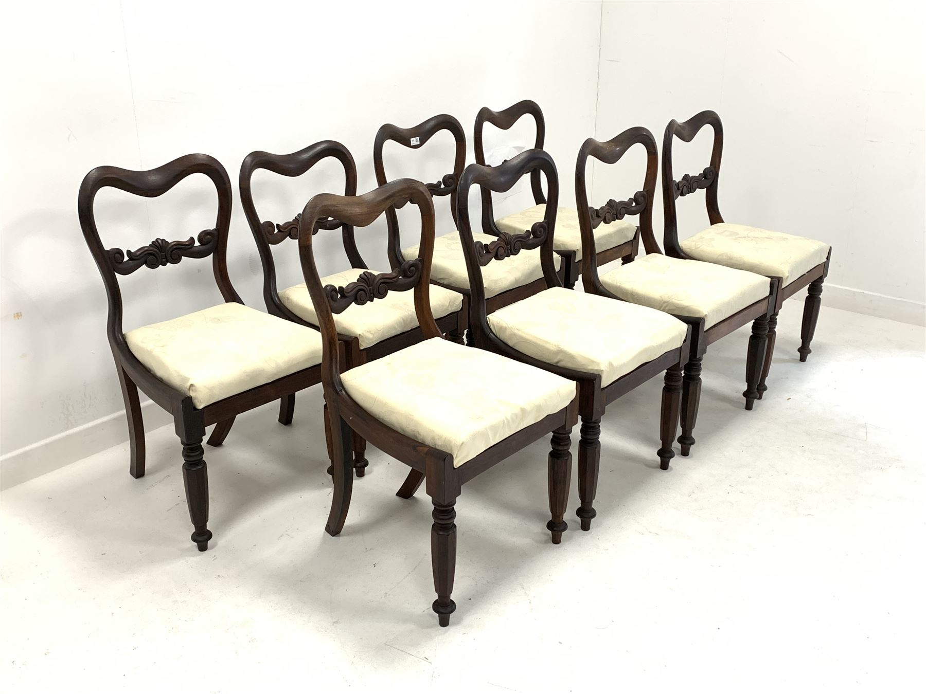 Set eight Regency rosewood dining chairs - Image 2 of 3