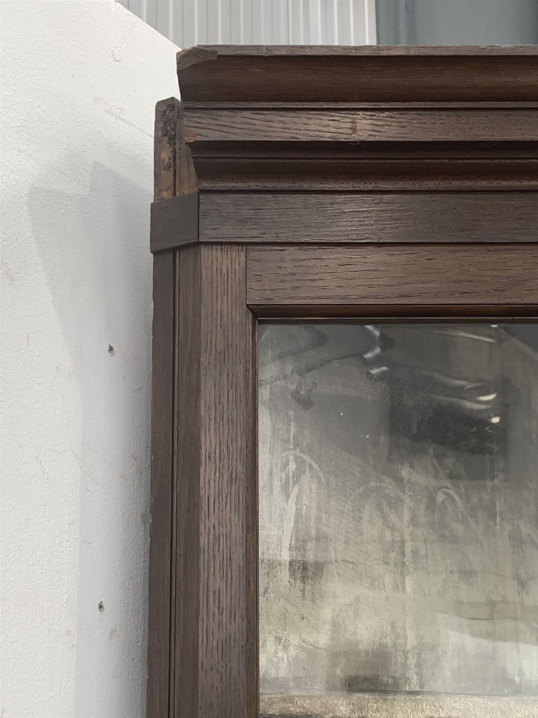 Large early 20th century oak shop display cabinet - Image 4 of 6