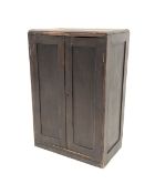 19th century stained pine floor standing cupboard