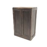 19th century stained pine floor standing cupboard