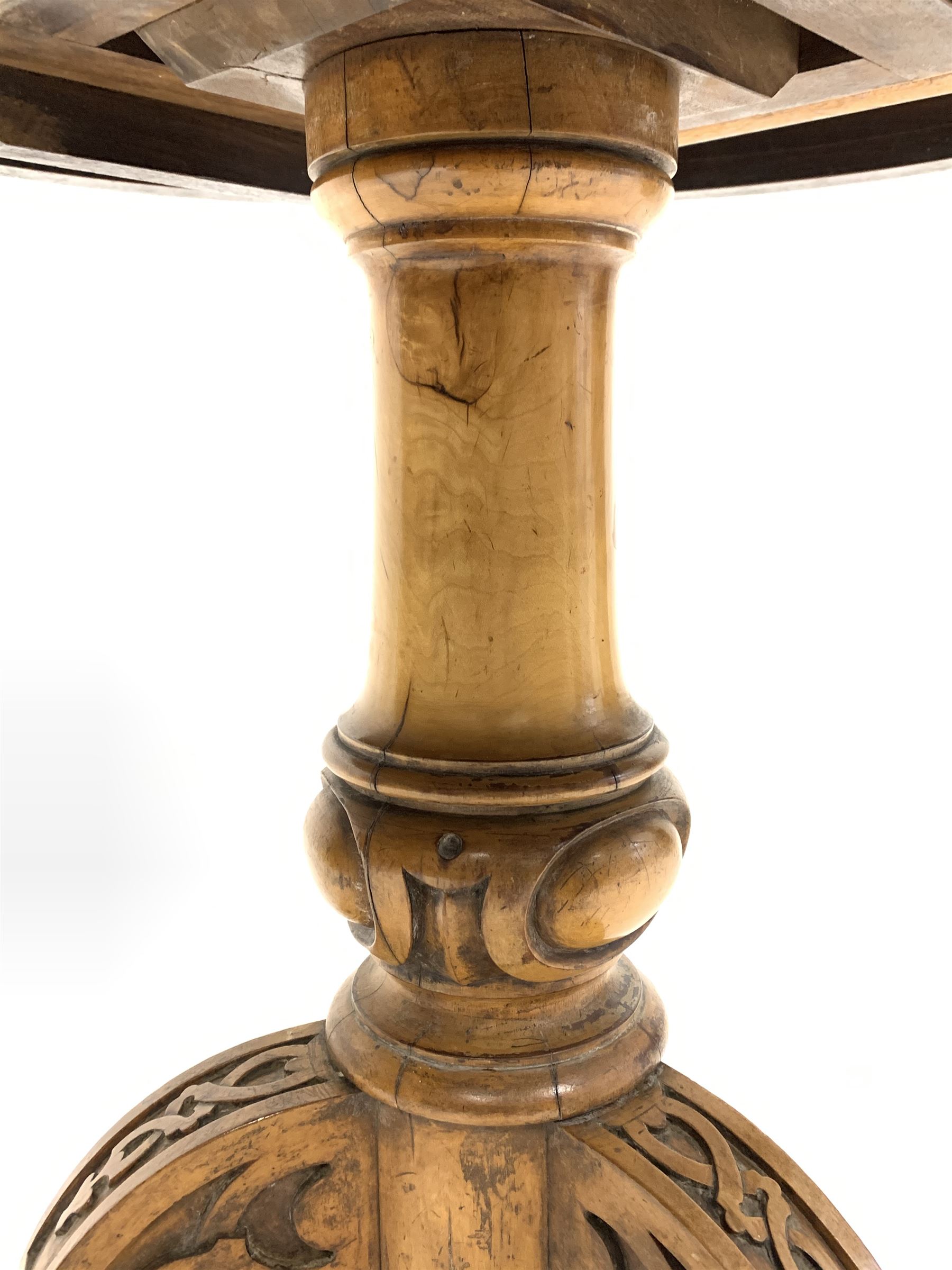 Victorian maple tilt top table by 'Chindley & Sons' - Image 3 of 6