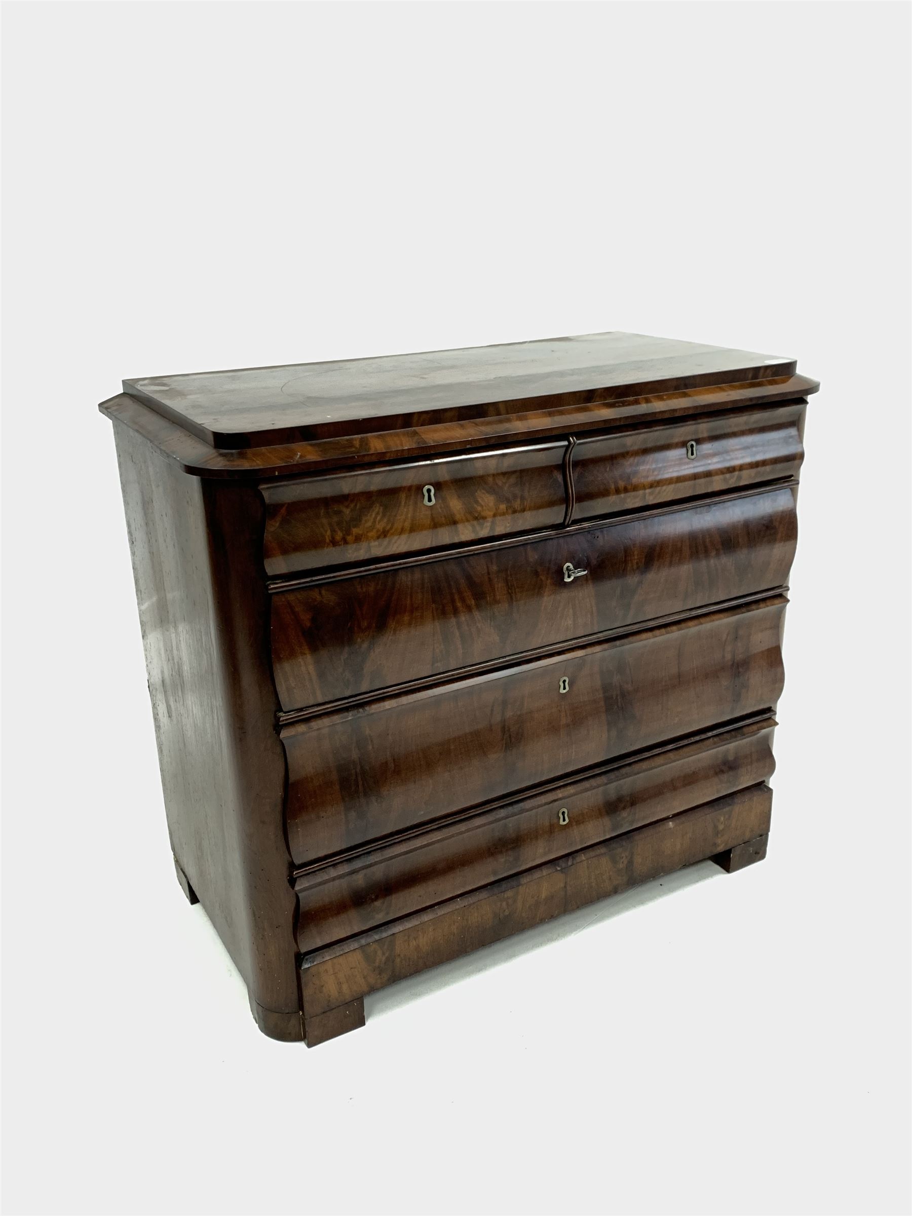 19th century continental mahogany four drawer chest - Image 7 of 7