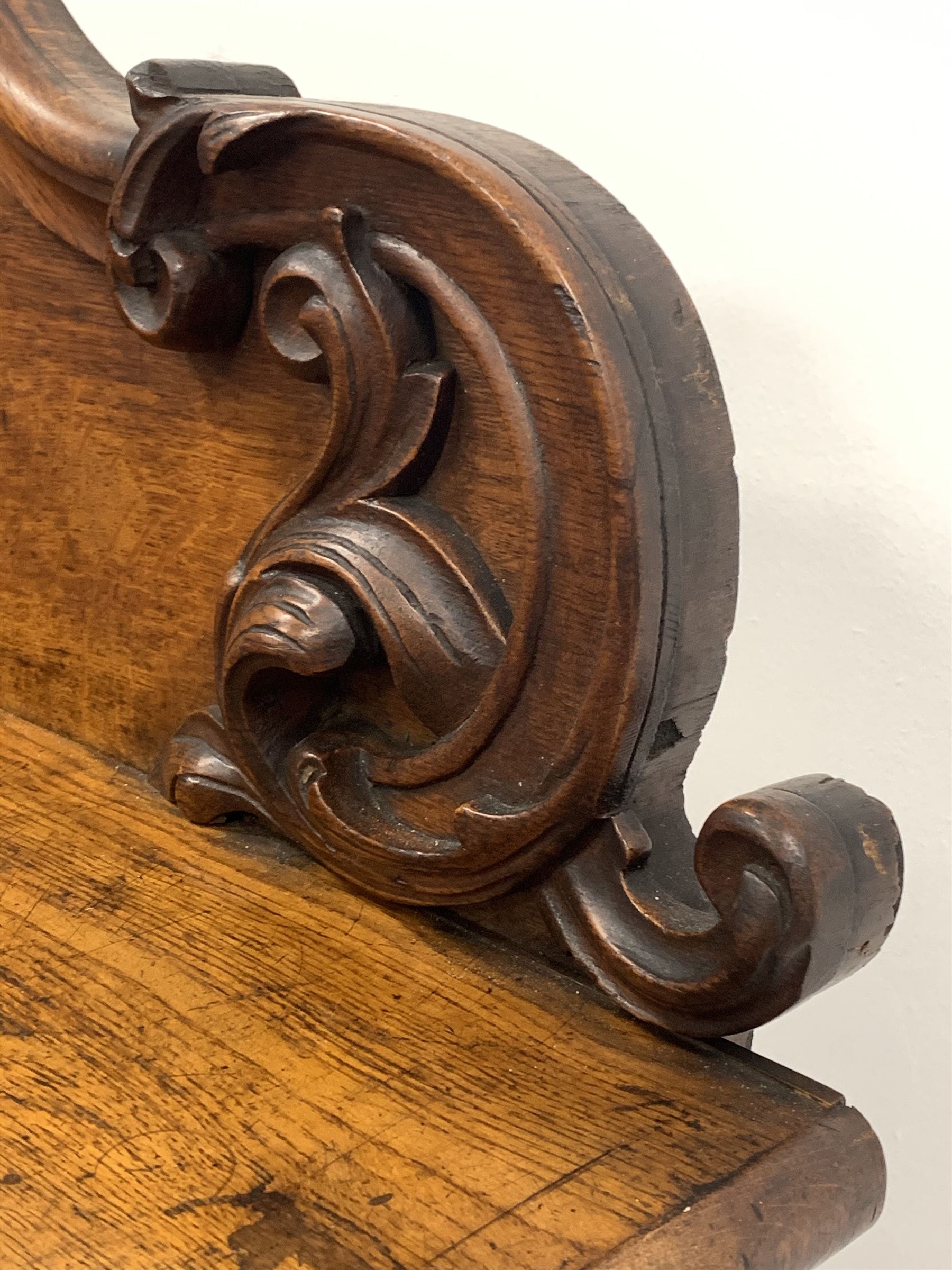 Victorian oak console table - Image 4 of 4