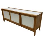 Mid to late 20th century beech and white laminate sideboard