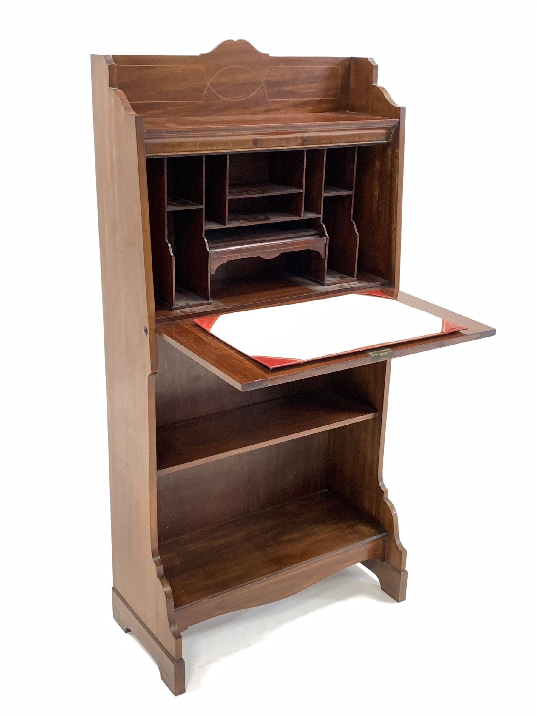 Edwardian mahogany bureau - Image 2 of 5