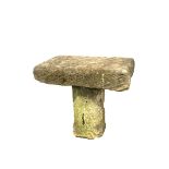 Roughly hewn stone garden table