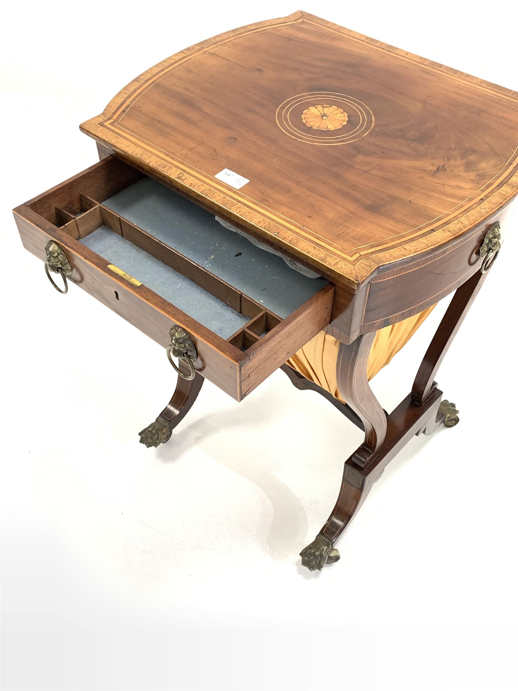 Regency mahogany work table - Image 3 of 5