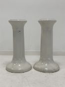 Pair late 19th/ Early 20th century white porcelain sink pedestals